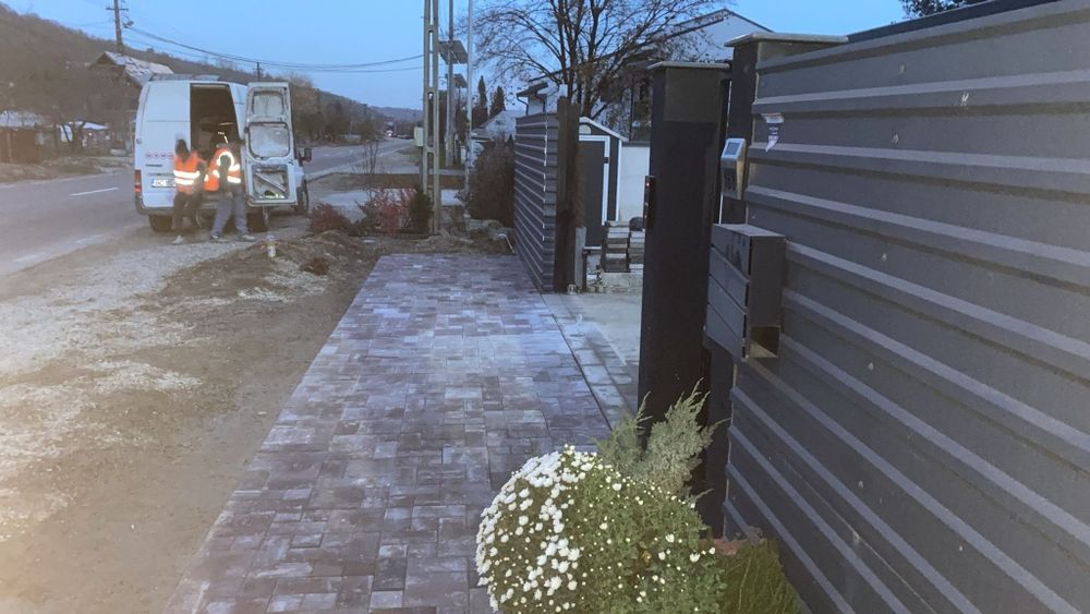 Montam borduri rigole pavaj