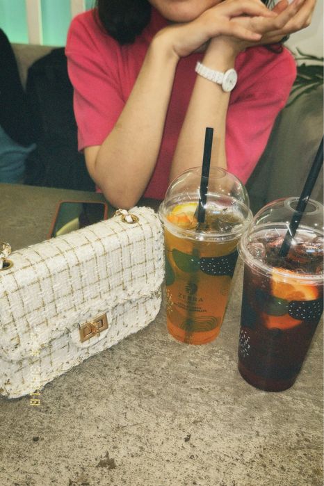 Белая,твидовая сумочка