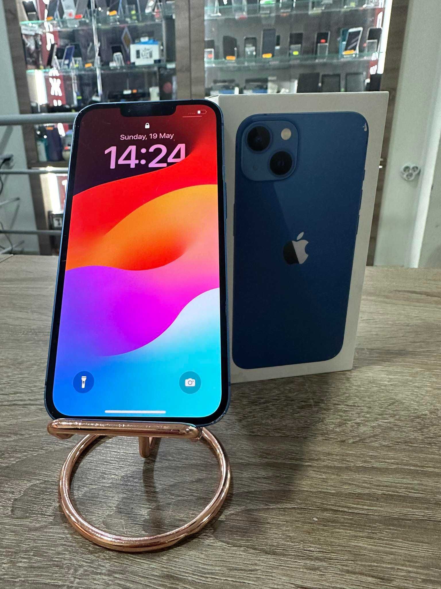 Продавам Телефон Iphone 13 Blue 128Gb с кутия