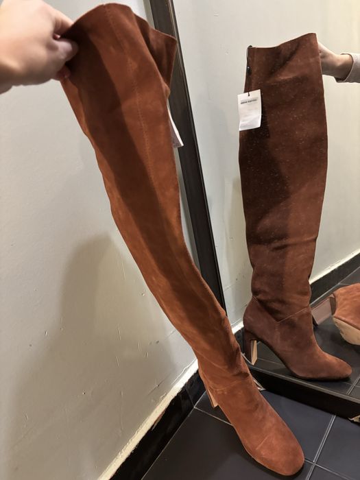 Чизми от естествен велур