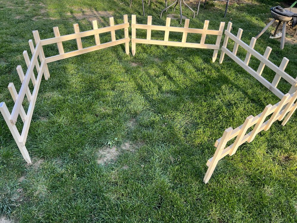 Gard natur decorativ lemn masiv /gard despartior pentru gradina