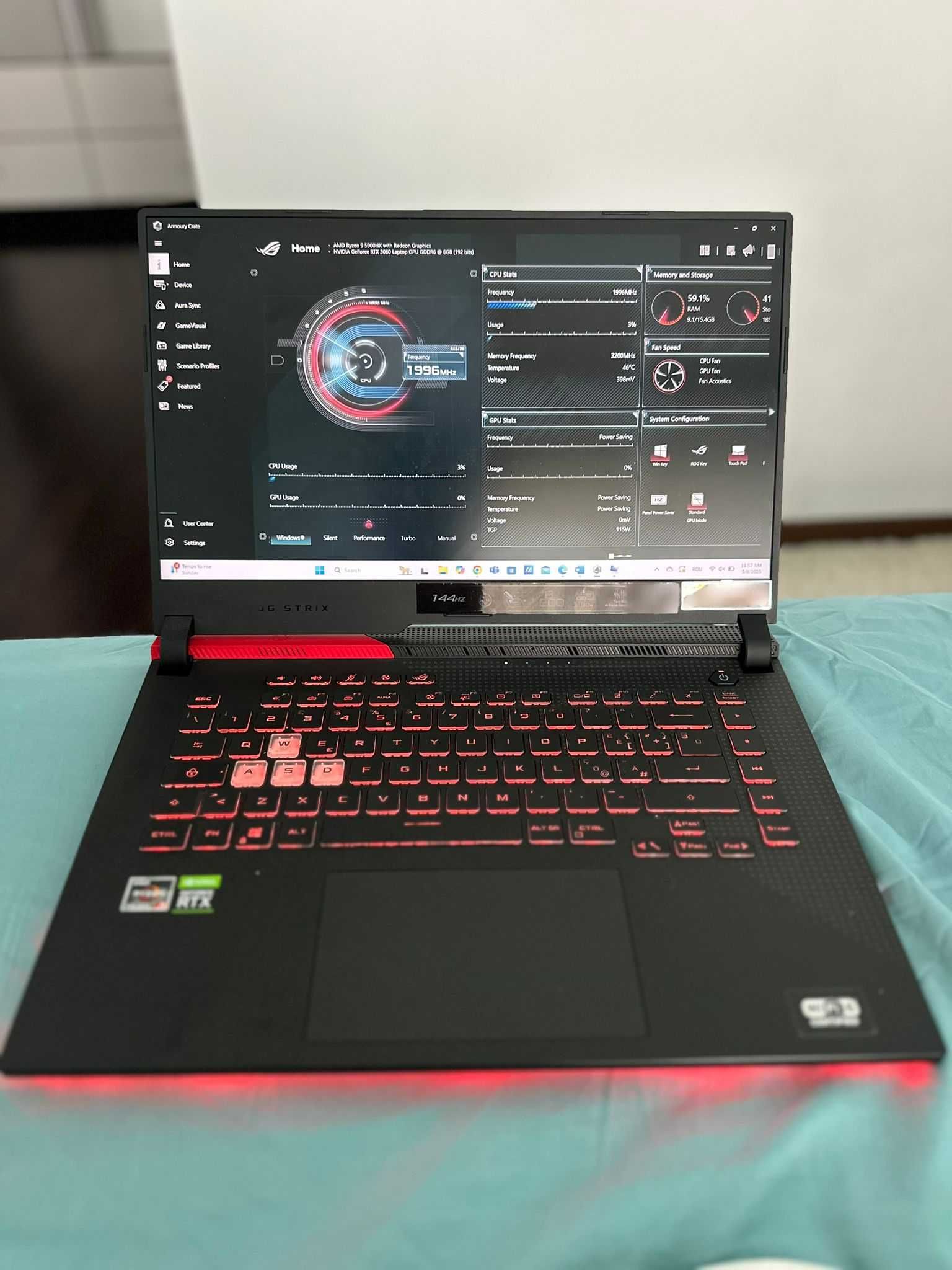 Vând Laptop ASUS Gaming 15.6'' ROG Strix G15 G513QM 2022