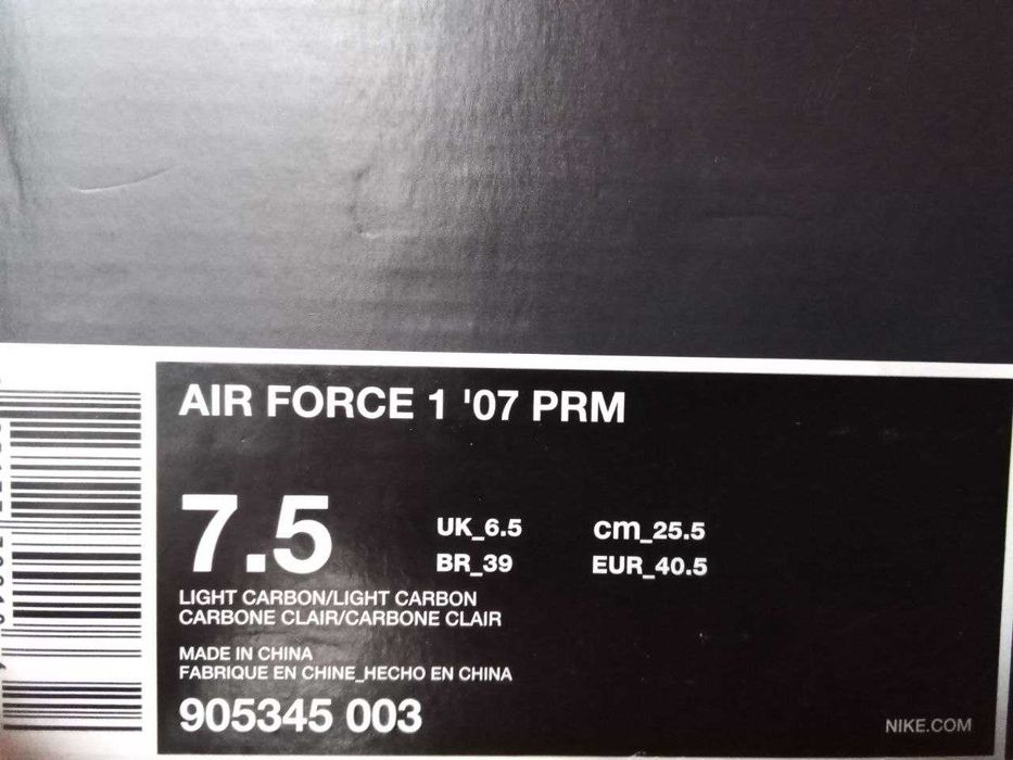 Обувки Nike Air Force 1 Premium Leather 40.5 EU 25.5 cm 7.5 US 6.5 UK