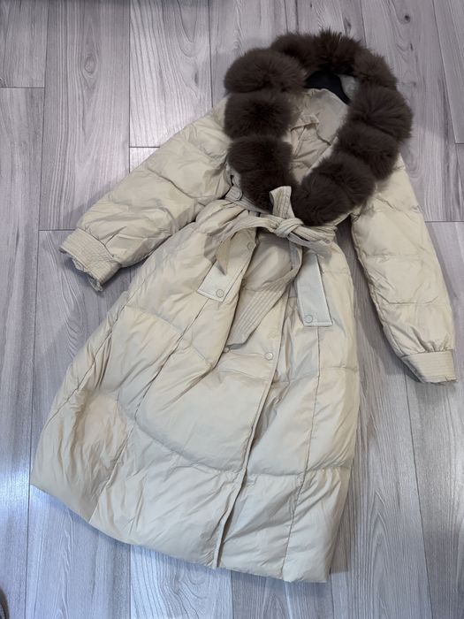 Geaca blana naturala si umplutura din puf
