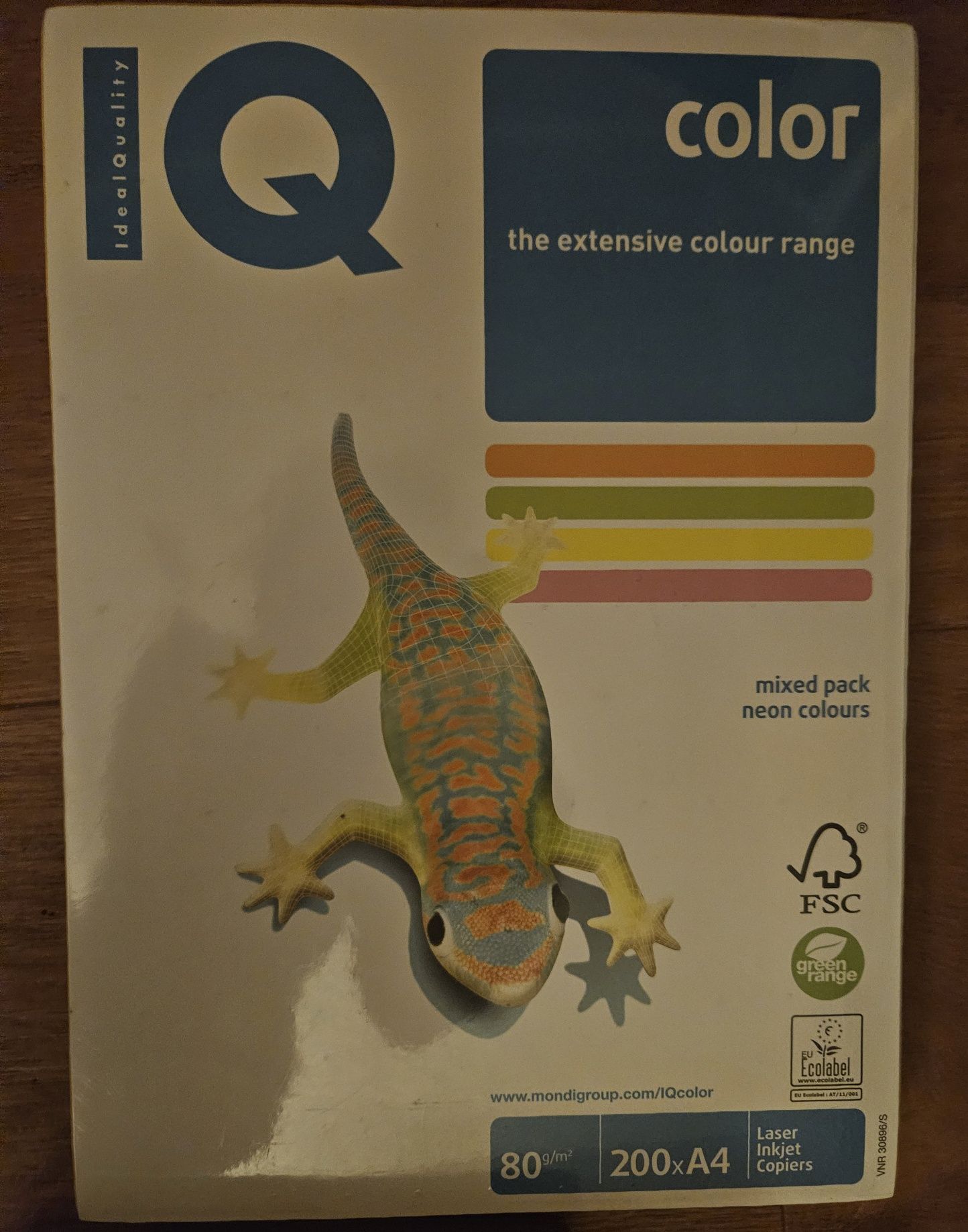 Бумага цветная для принтера и рукоделия. Neon color, А4, 80 г/м2,