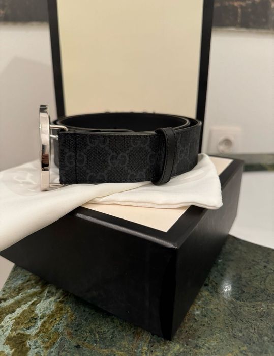 Curea originala Gucci Supreme belt with G buckle noua cu factura