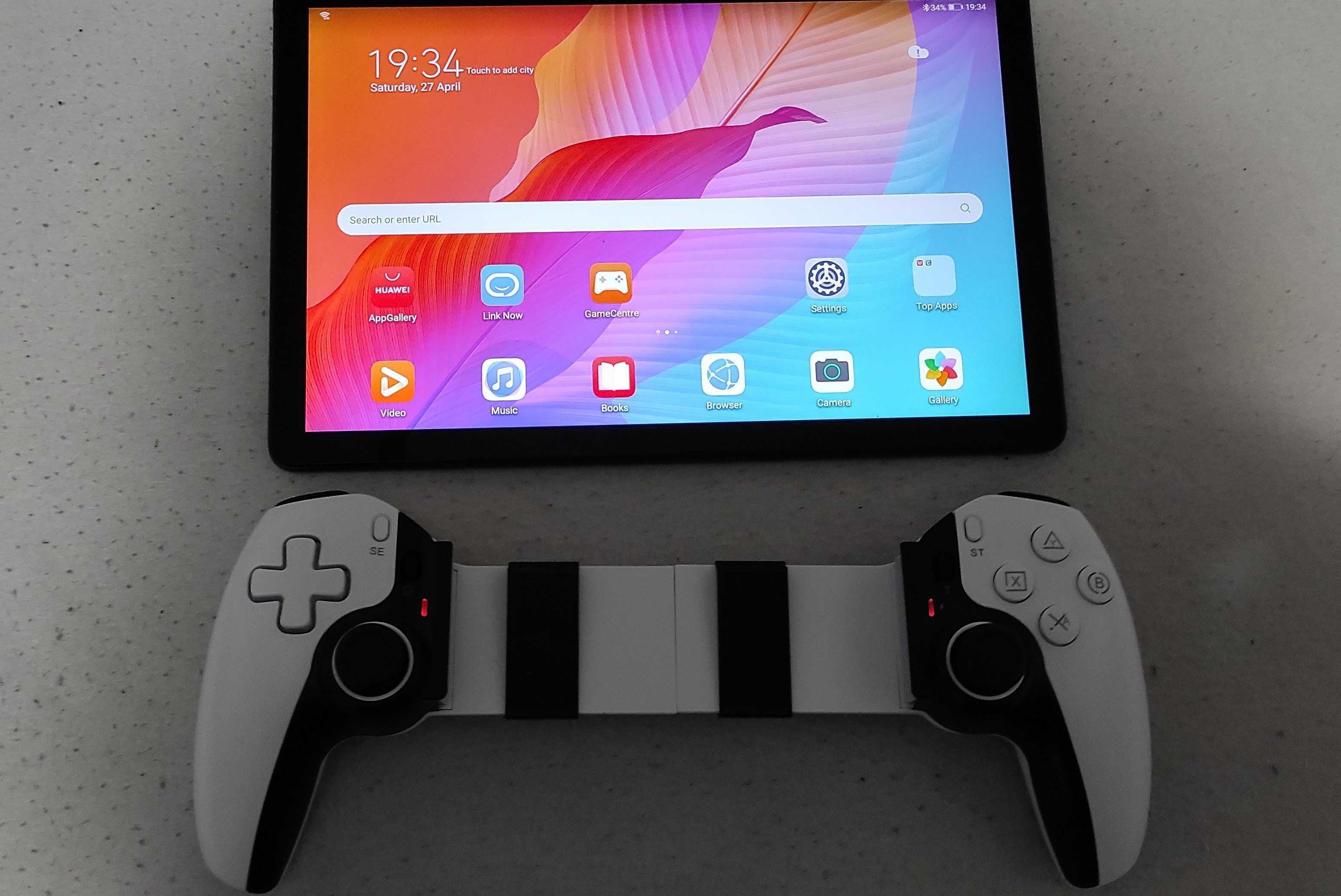 Gamepad BSP D9 si tableta huawei