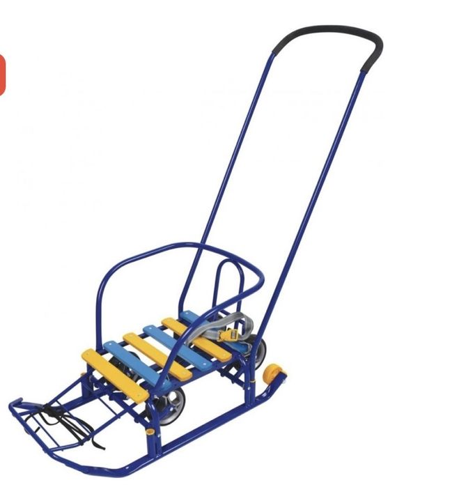 Санки детские с ручкой