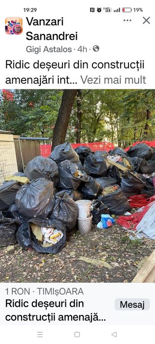 Ridic orice tip de deșeuri din construcții și amenajări.
