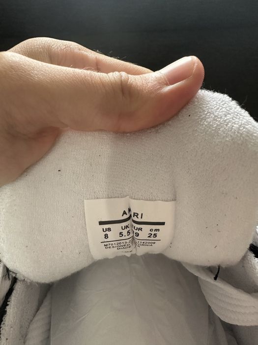 AMIRI MA1 White Black Crystal Embellished