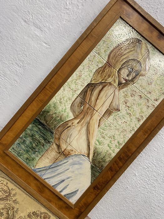 Френска керамична картина с подпис на художника 1979 г