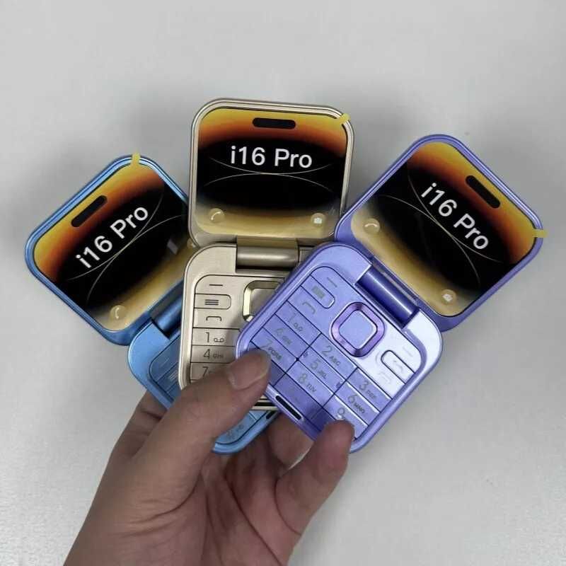 НОВА ЦЕНА!Отново наличен Мини сгъваем телефон i16pro TOP Цена