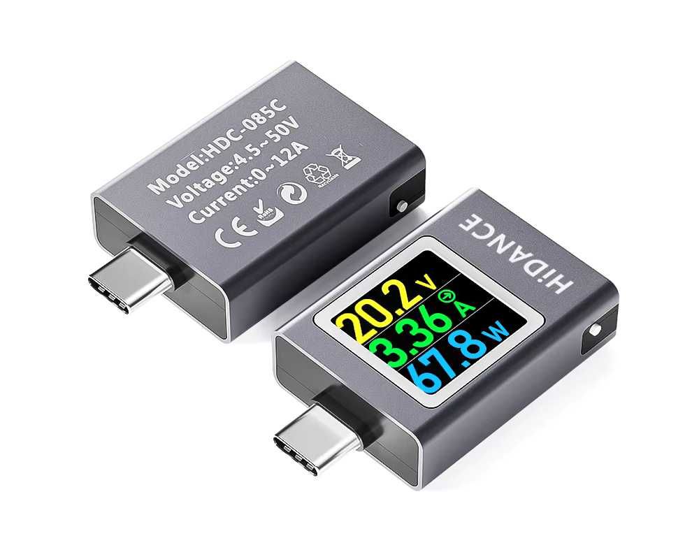 USB Type-C тестер HIDANCE HDC-085C 50В 12А