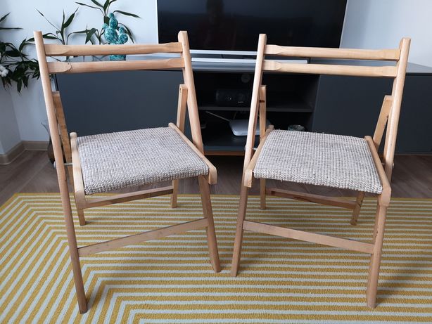 Set 2 scaune pliabile lemn
