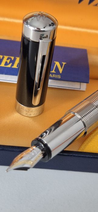 Stilou Waterman Elegance Black GT - penita aur 18K doua tonuri (NOS)
