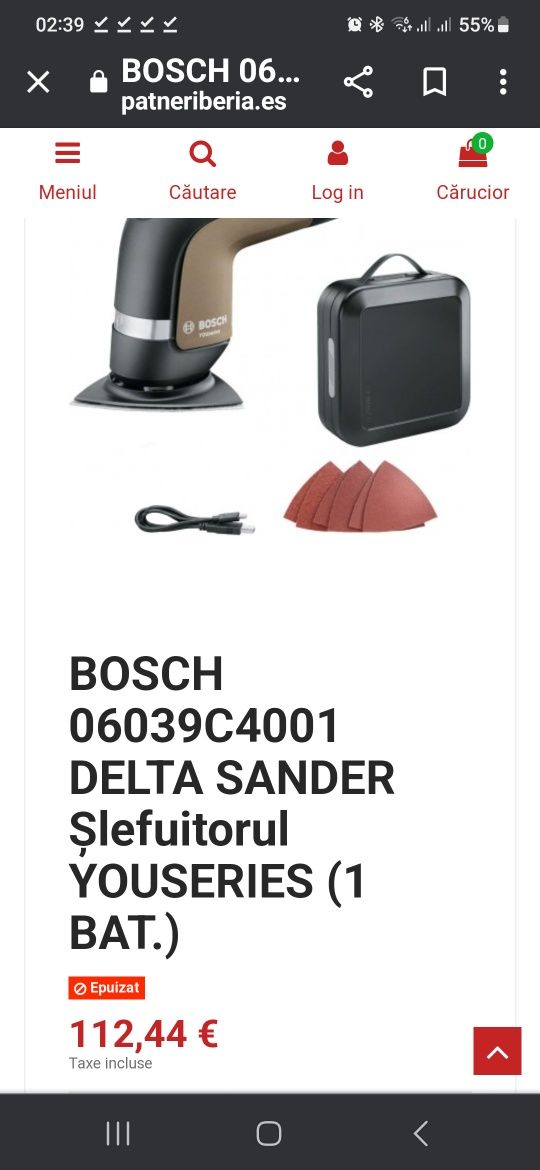 Slefuitor Bosch nou, preț redus la jumatate