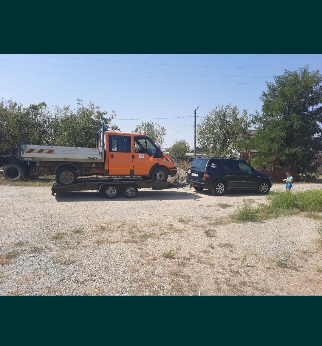 Tractări auto Timișoara,  Ungaria,  Autostrada A1,  Platformă / Șlep