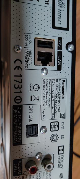 Blue Ray recorder Panasonic Dmr bct740 500g hdd