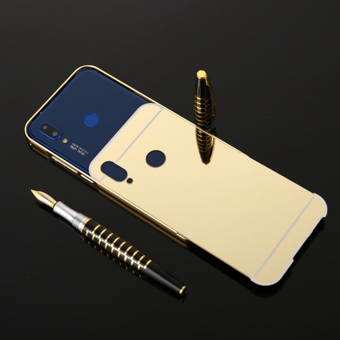 Husa / Bumper aluminiu + spate Oglinda pt Huawei P20, Honor 7, Honor 8
