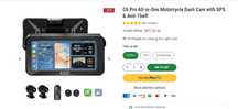 C6 Pro All-in-One Motorcycle Dash Cam with GPS & Anti-Theft
