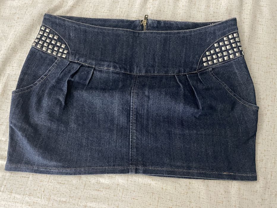 Дънкова пола синя, черна, къси панталонки