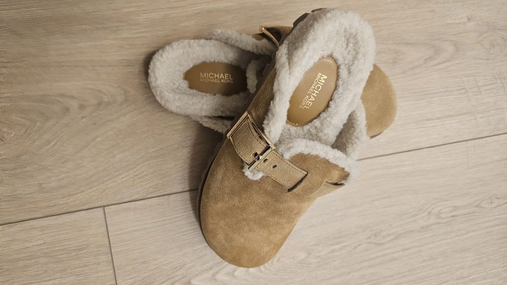 Clogs saboti Michael Kors piele cu blana