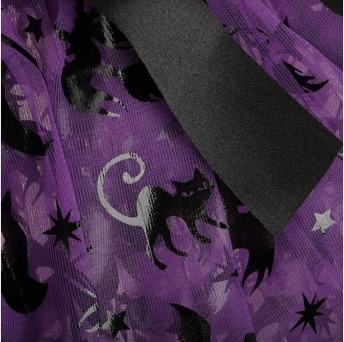 Set Halloween Fustiță  Mov, Pălărie Vrăjitoare, Mătură – FABRILUX®