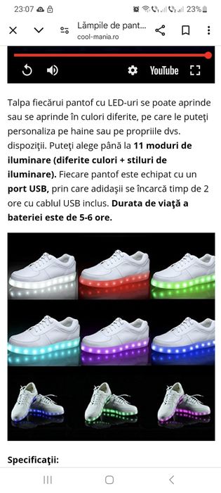 Lichidare stoc! Adidasi cu lumini unisex