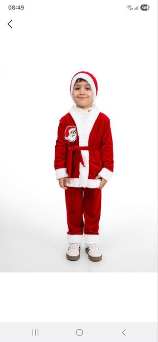 Кастюм санта клауса детский. Размеры 3-4;5-6;7-8 лете