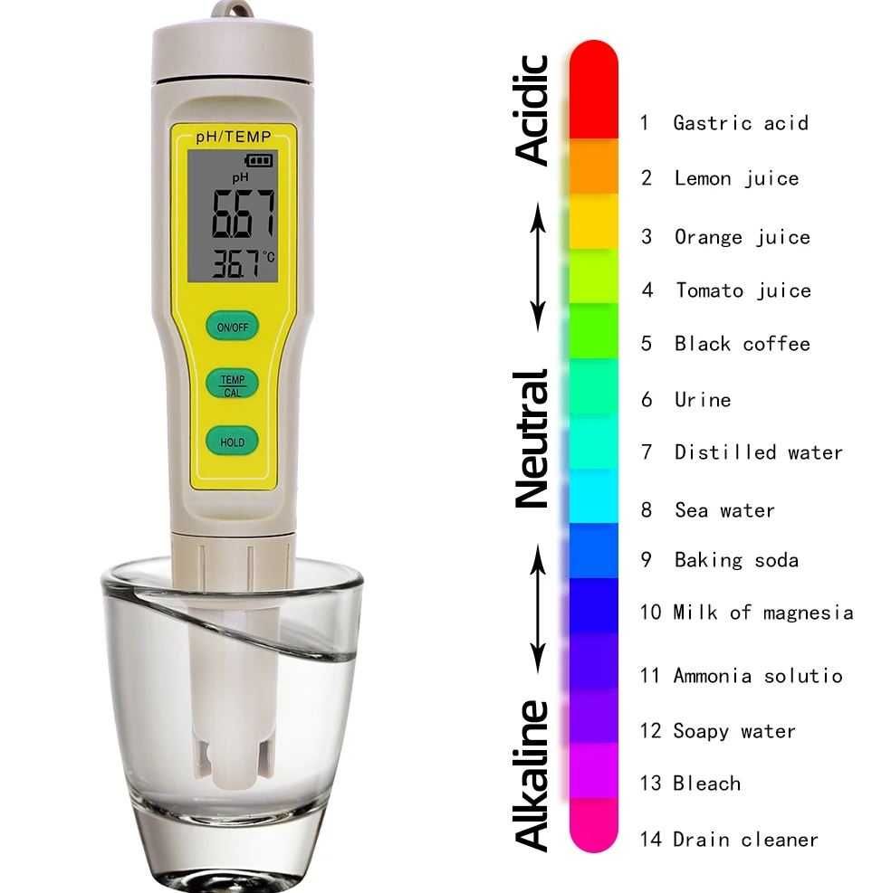 Нов, Неотварян Многофункционален тестер за качество на водата PH-03