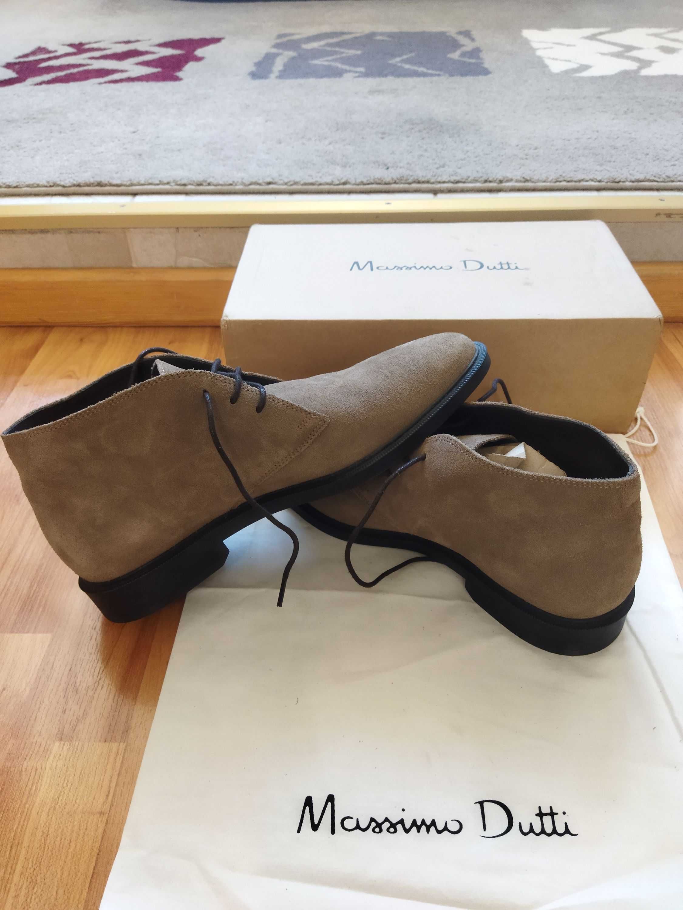 Ботинки модельные Massimo Dutti (Испания),замша,оригинал,новые,р-р 41