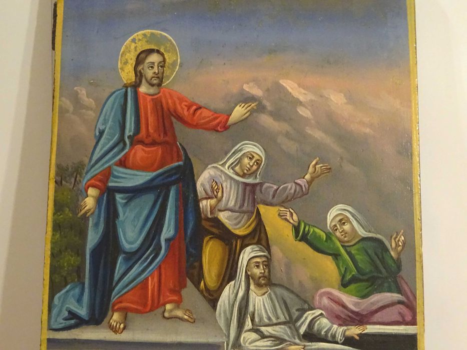 Icoana ‘Invierea lui Lazar’, pictata pe lemn in 1885 - Deosebita