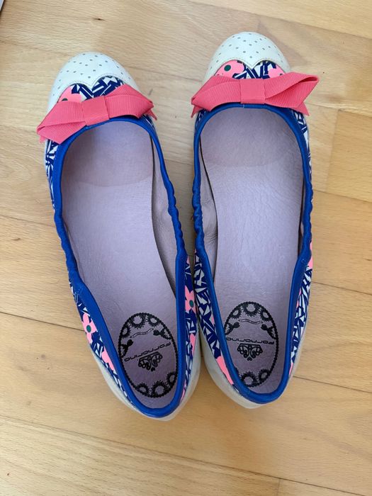 Balerini multicolori de piele