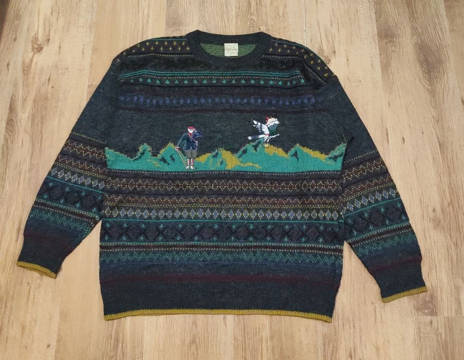 Pulover mix lână Bird Watching mărimea L