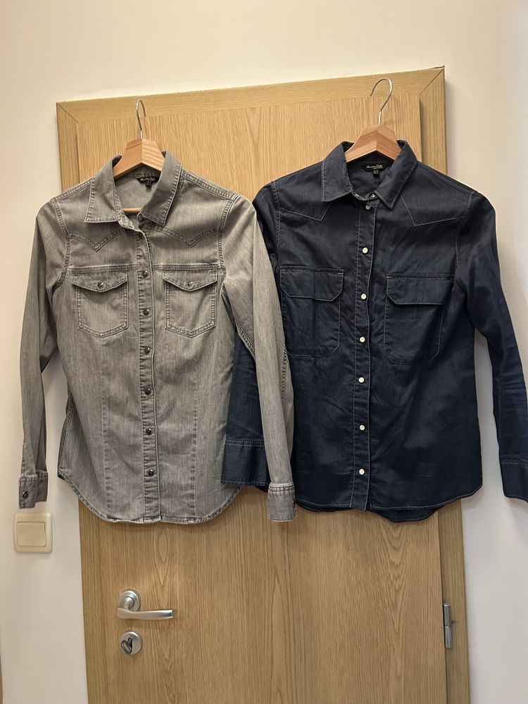 Дънкови ризи Massimo Dutti- Xs, S размер
