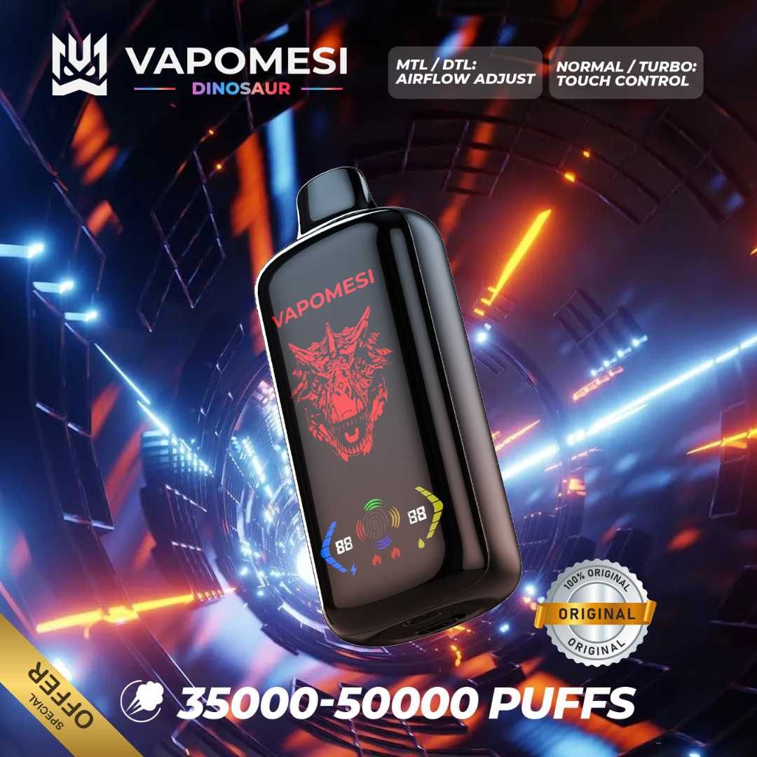 Vape Vapomesi Dinosaur 50.000 puffs Touch Screen - Miami Mint