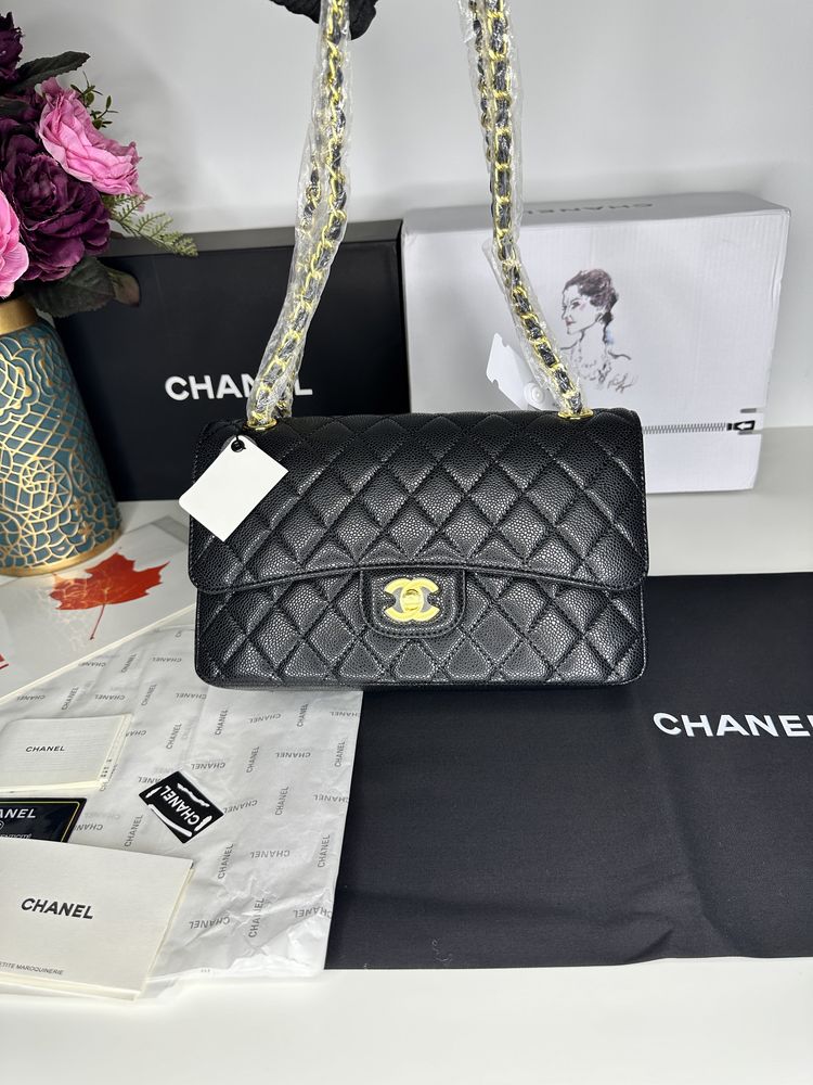 Geanta lux CHANEL piele naturala 100% cutie si saculet cadou