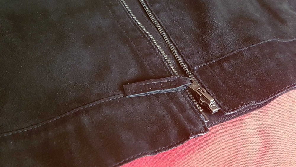 мъжко двулицево кожено яке ANDREWS - гладка кожа и велур