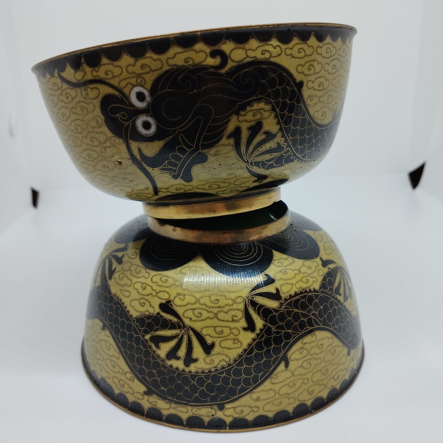 Set 2 vase asiatice tehnica cloisonne dragoni