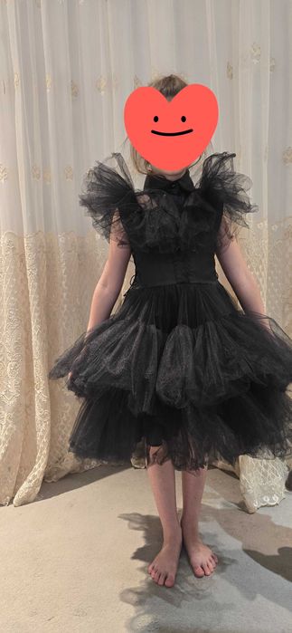 Платье Венсдей на девочку 5-7 лет