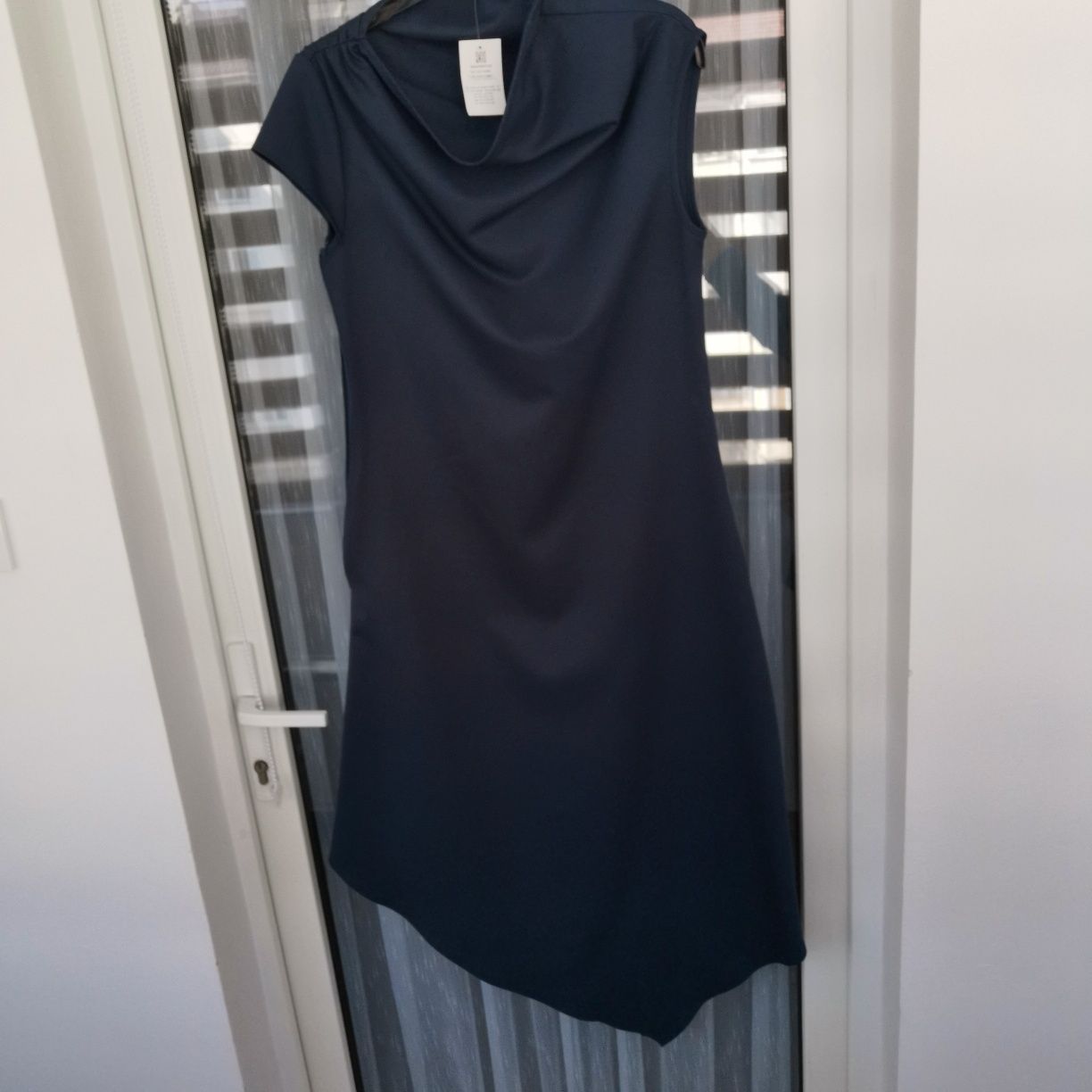 Rochie dama casual, uni, poliester, bleumarin, 36 EU, noua cu eticheta