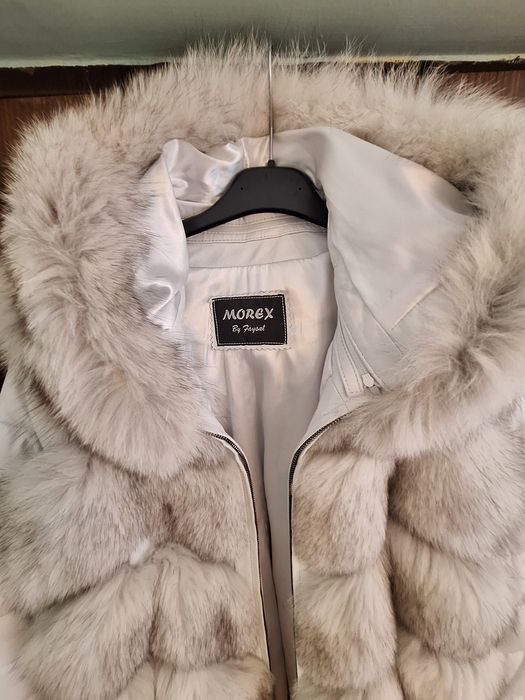 Geaca piele cu blană naturala