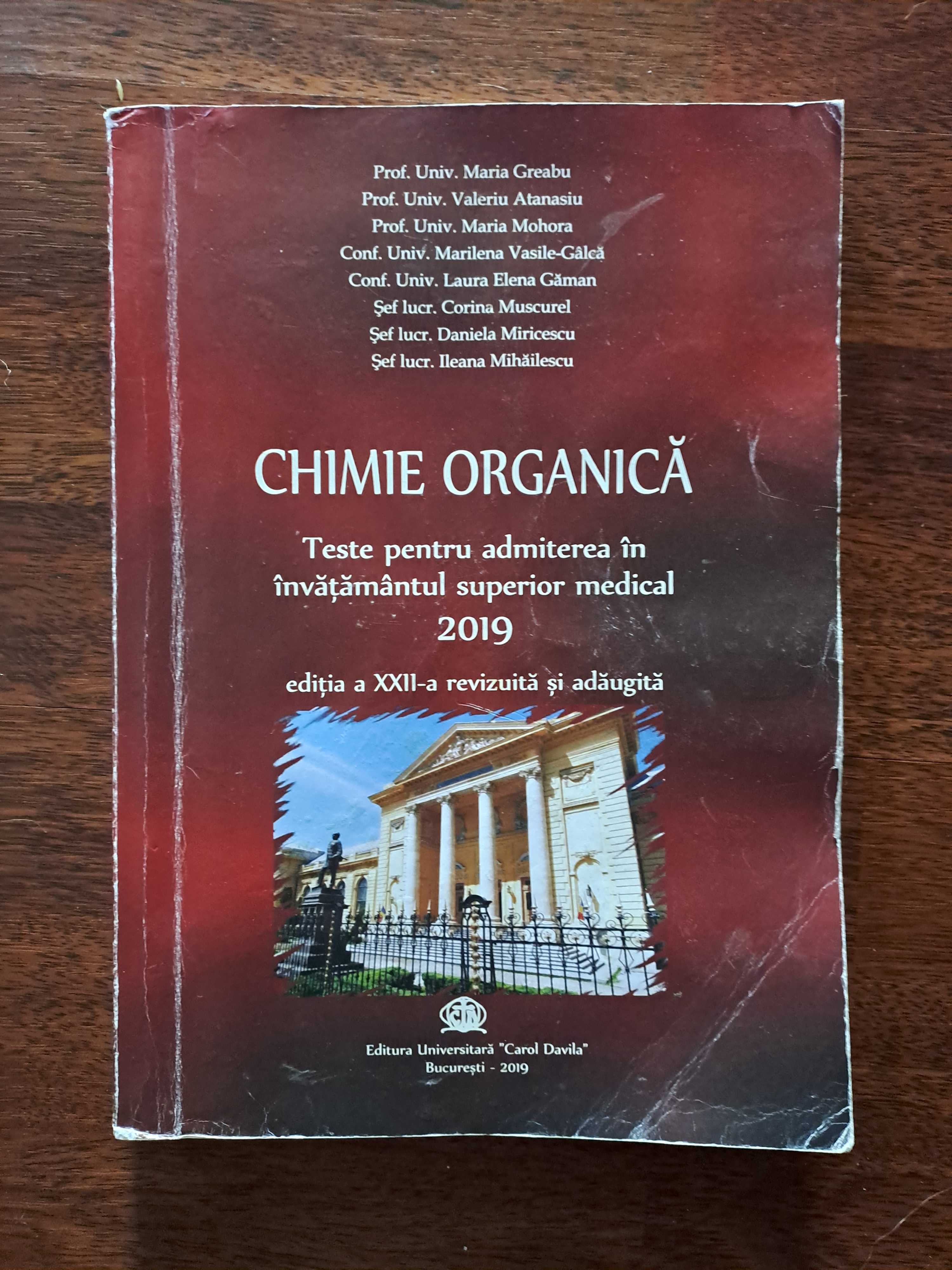 Grile chimie admitere medicina Carol Davila Bucuresti (3 carti)