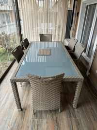 FLORIDA Set mobilier terasă/grădină, 6 scaune și masă de la Mobexpert