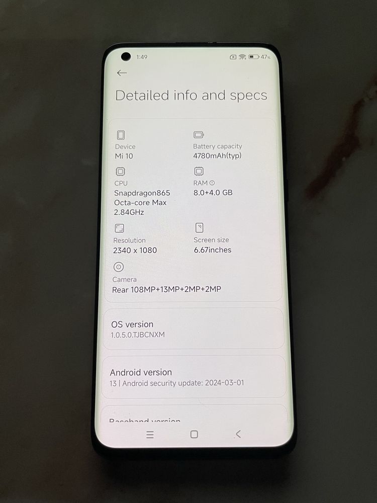 Xiaomi Mi 10 8/128GB Внос от чужбина
