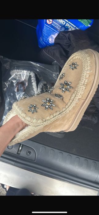 Ghete Mou piele naturala blana naturala 40