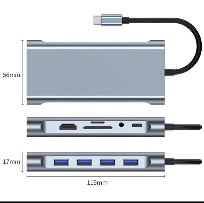 Type C  Hub ( хаб ) 11 на 1