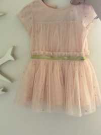 Розова рокля mothercare 6-9м