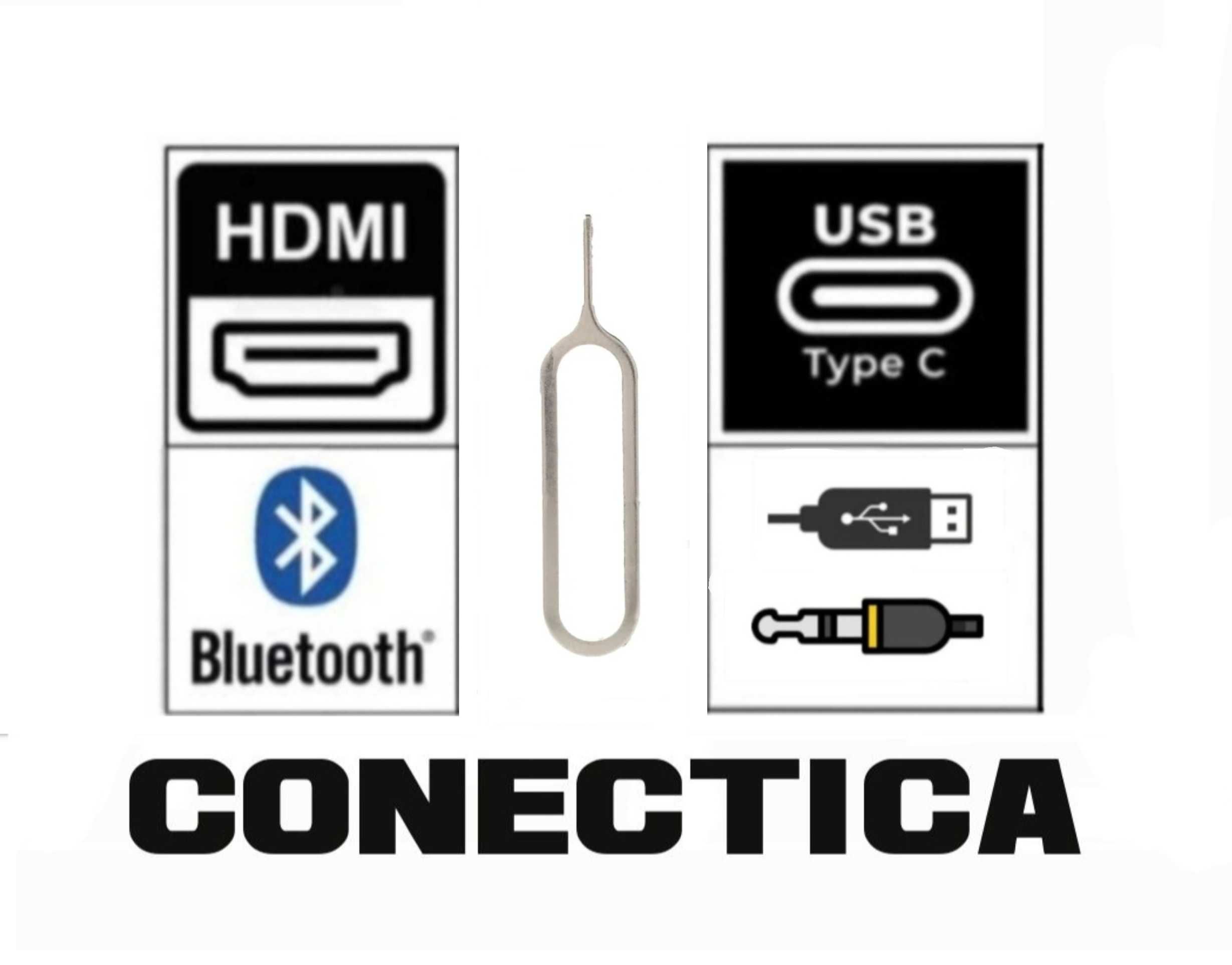 Cablu USB, HDMI. Bluetooth .  Sim cheie (key). Charger acumulatori