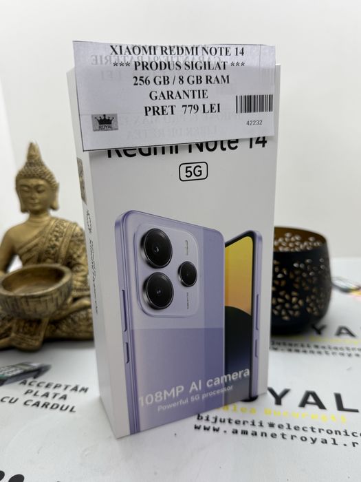 Amanet Royal : Xiaomi Redmi NOTE 14 / 256 GB 8GB / Sigilat/Garantie